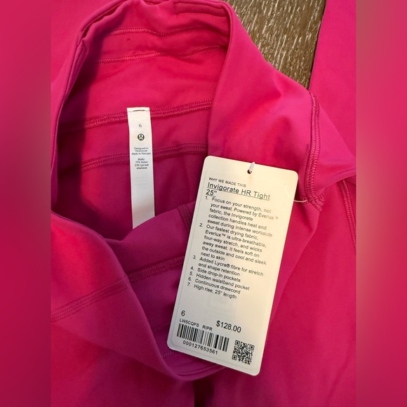 🆕NWT 🍋 Lululemon Invigorate High-Rise Tight 25" 🍋 {Size 6} Ripened Raspberry ⭐️ - Picture 13 of 16